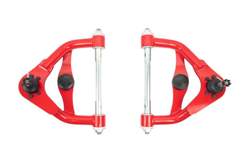 UMI Performance Tubular Front Upper & Lower A-Arms - Delrin Bushings - Standard Upper Ball Joints - Red (1978 - 1988 G-Body / 1988 - 2002 S-10) - 303233-R