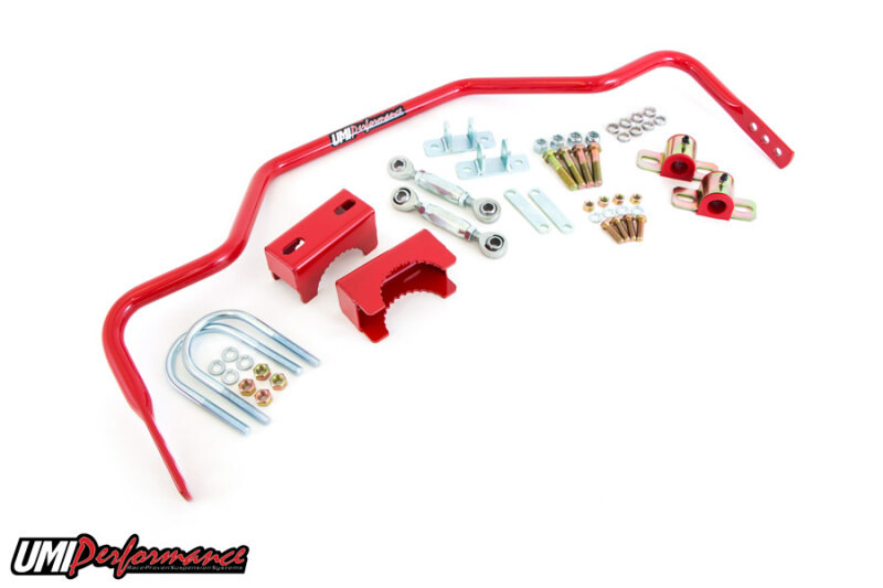 UMI Performance Tubular Rear Sway Bar - Chassis Mounted Pro-Tour - 2.75" Axle Diameter - Red (1978 - 1988 G-Body) - 3044-275-R