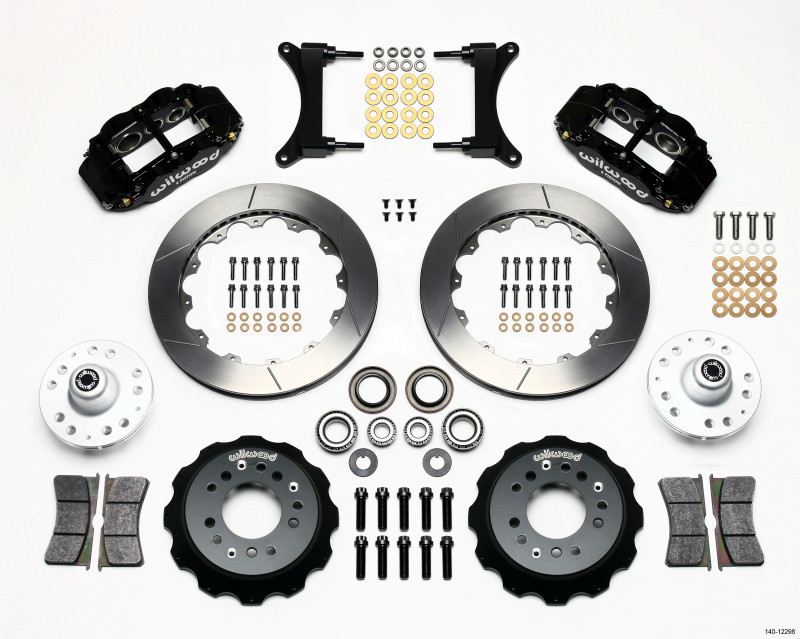 Wilwood Narrow Superlite 6R Big Brake Front Hub Kit - Black (1979 - 1987 G Body) - 140-12298