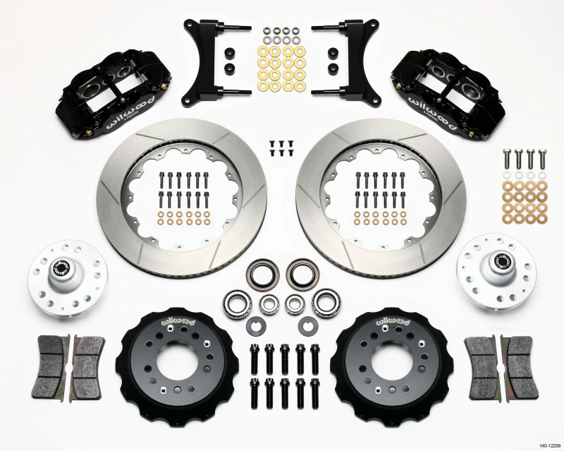 Wilwood Forged Narrow Superlite 6R Big Brake Front Hub Kit - Black (1979 - 1987 G Body) - 140-12299