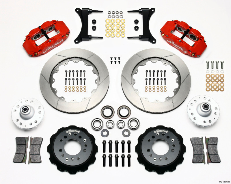 Wilwood Forged Narrow Superlite 6R Big Brake Front Hub Kit - Red (1979 - 1987 G Body) - 140-12299-R