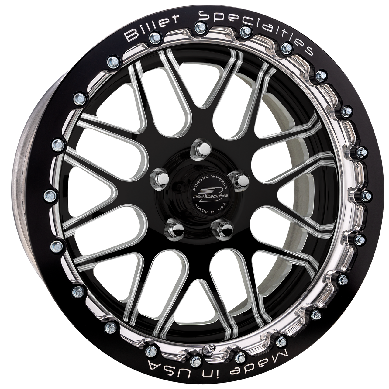 Billet Specialties 17x11 Turbo LT Single Bead Lock Truck Wheel Black AMCB63SB711