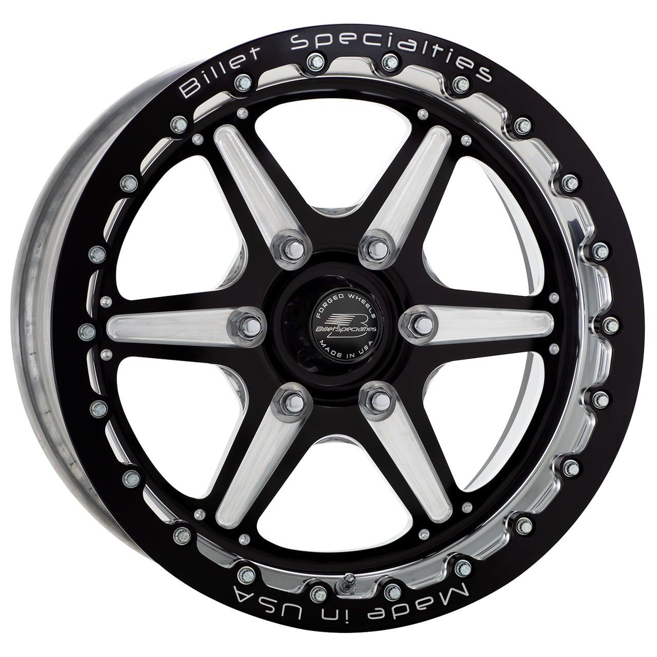 Billet Specialties 17x10 Street Lite LT Single Bead Lock 6 Lug Truck Wheel Black BRSB36710
