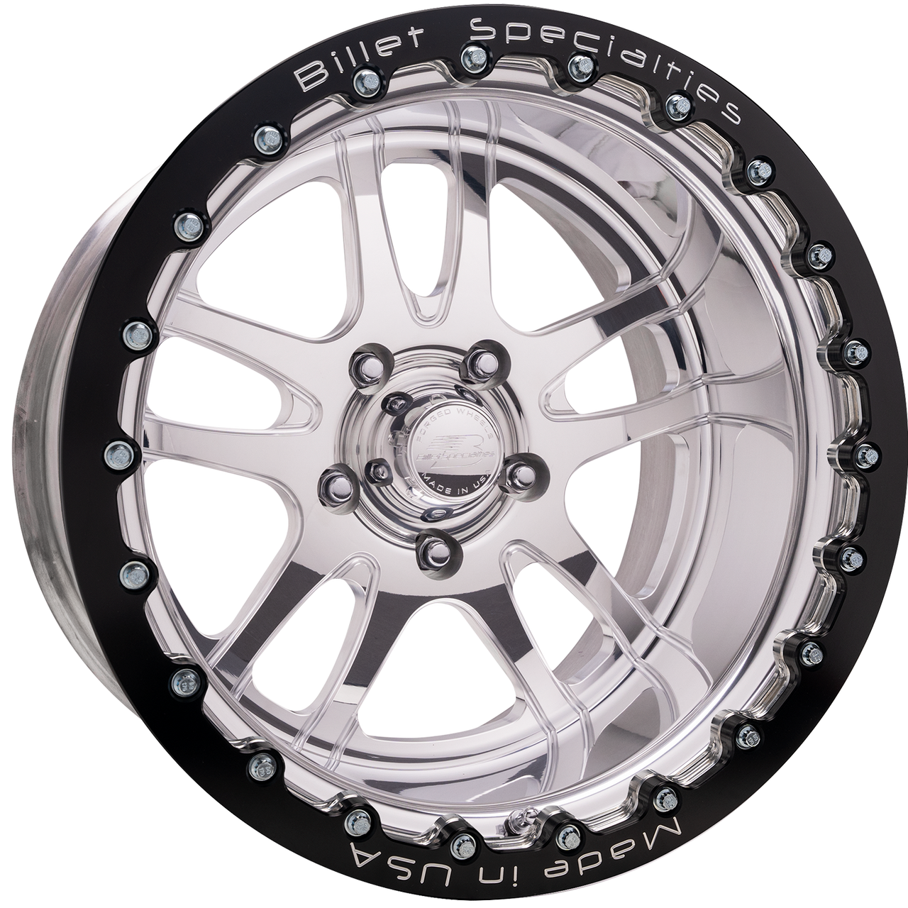 Billet Specialties 17x8 Splitter LT Single Bead Lock Truck Wheel Polished AMC53SB780