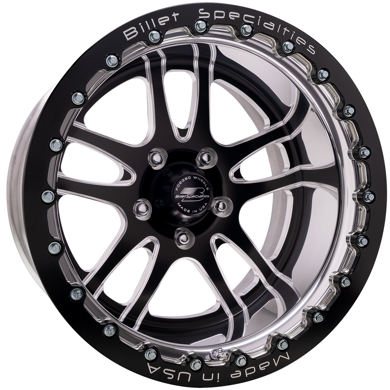Billet Specialties 17x9.5 Splitter LT Single Bead Lock Truck Wheel Black AMCB53SB795
