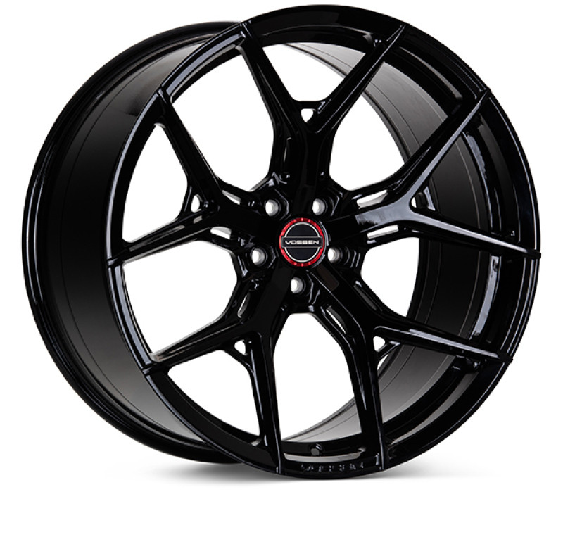 Vossen HF-5 - 20x9 / ET32 / 57.1 / 5X112 / Flat - Gloss Black - Huracan/R8 Fitment Front - HF5-0M100 Photo - Primary