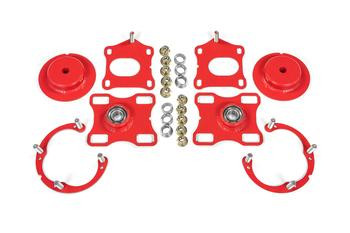 BMR Caster Camber Plates Red (2005 - 2010 Mustang / 2007 - 2010 GT500) WAK751R