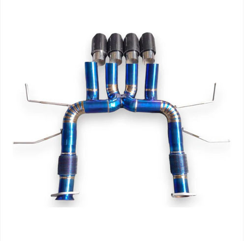 Phoenyx Design Valved Titanium Exhaust System - 2x2 Gloss Carbon Fiber Tips (2023 - 2025 C8 Corvette Z06)