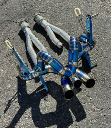 Phoenyx Design Titanium Exhaust System - Burnt Titanium Tips (2016 - 2021 Lamborghini Aventador S)