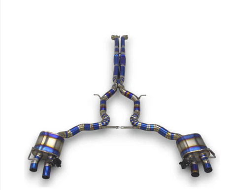 Phoenyx Design Titanium Exhaust System - Burnt Titanium Tips (2019 - 2025 Bentley Continental GT)