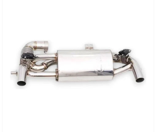 Phoenyx Design Titanium Exhaust System - 2x2 Gloss Carbon Fiber Tips (2022 - 2025 Lotus Emira 2.0L I4)