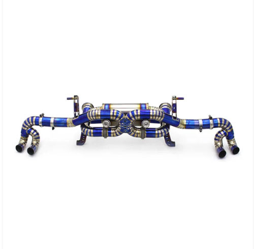 Phoenyx Design Valved Titanium Exhaust System - Burnt Titanium Tips (2015 - 2017 Lamborghini Huracan)