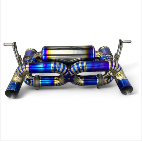 Phoenyx Design Valved Titanium Exhaust System - Burnt Titanium Tips (2018 - 2024 Lamborghini Huracan Performante / EVO / STO / Tecnica / Sterrato)