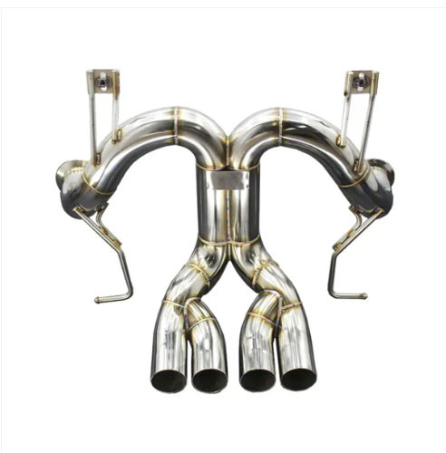 Phoenyx Design Titanium Exhaust System - Gloss Carbon Fiber Tips (2013 - 2017 Lamborghini Aventador / Aventador Superveloce)