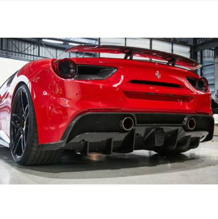 Phoenyx Design Carbon Fiber Rear Diffuser (2015 - 2019 Ferrari 488 GTB)