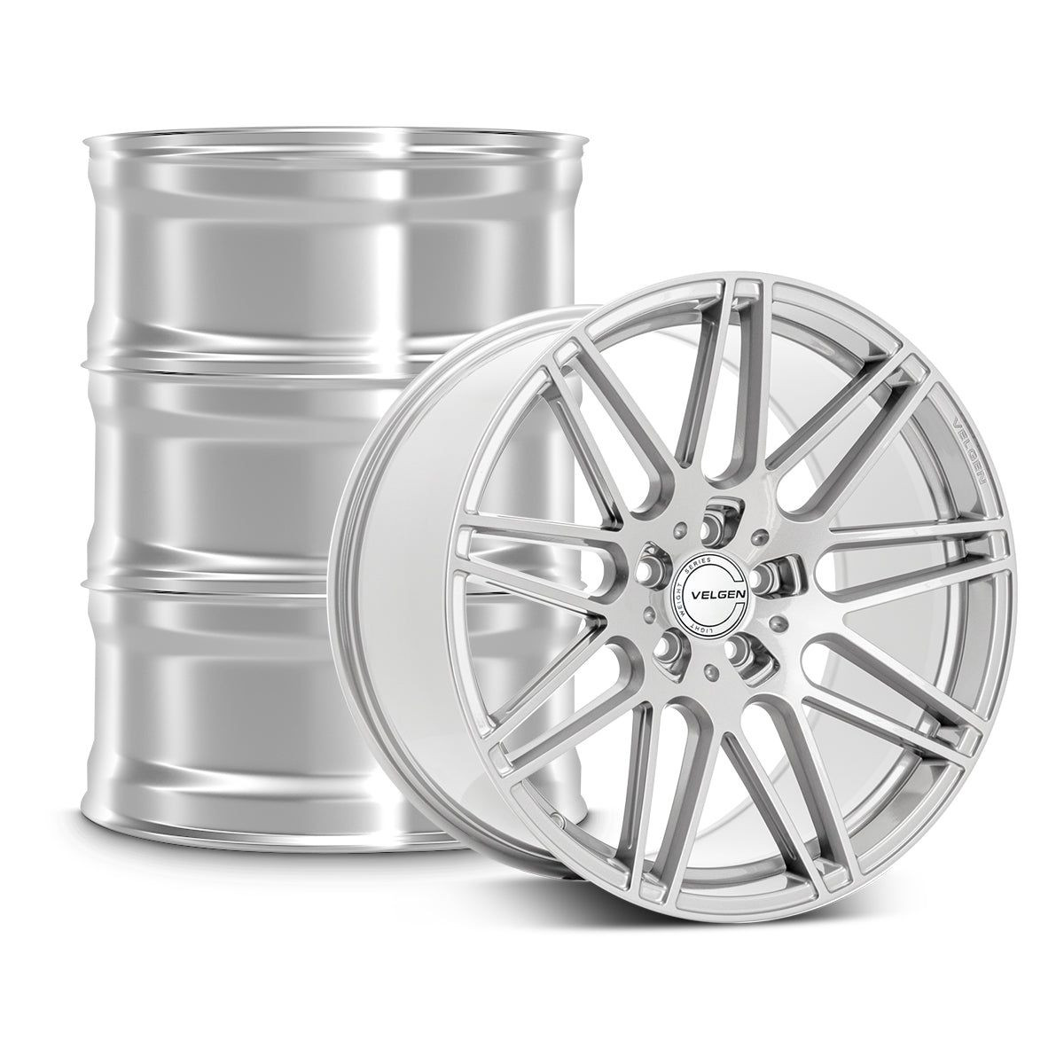 Velgen VF9 Wheel Kit - 20x10 / 20x11 - Gloss Silver (2015 - 2026 Mustang)