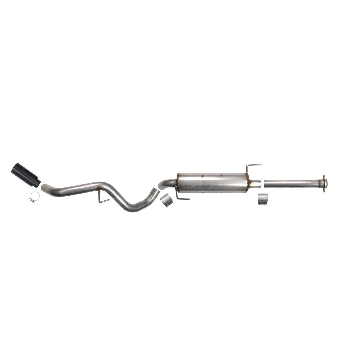 Thermal R&D Catback Exhaust - Single Exit - Single Tip - Coated (2015 - 2020 F150 Single Cab 8ft Bed) B926-C925-C