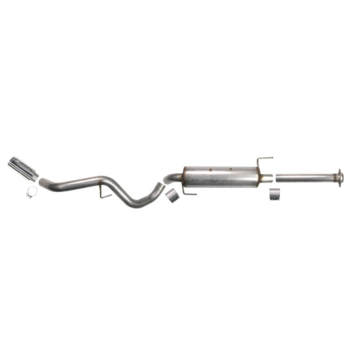 Thermal R&D Catback Exhaust - Single Exit - Single Tip - Polished (2015 - 2020 F150 Super Cab 8ft Bed) B929-C925
