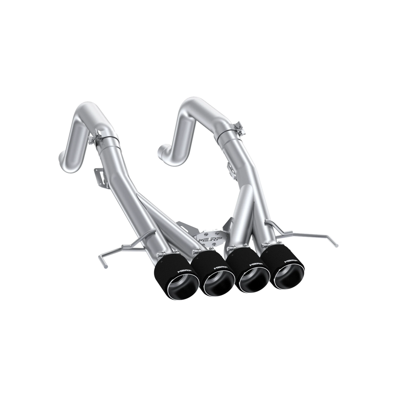 MBRP Armor Pro 3" Axleback Exhaust - Race Profile - Quad Rear Exit - Carbon Fiber Tips (2014 - 2019  C7 Corvette w/ NPP) S70083CF