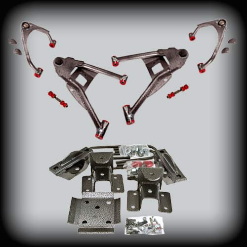 DJM Suspension Complete Lowering Kit w/ Shocks - 4" Front & 7" Rear (2007 - 2015 Silverado - Cast Iron Steering Knuckle) DJM2507-4/7