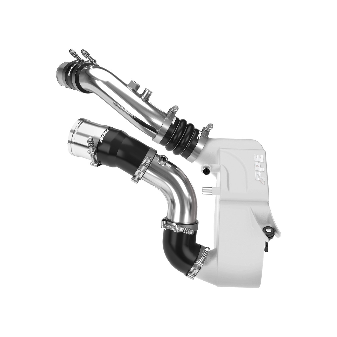 PPE Power Air-to-Water Intercooler w/ Polished Pipes - Raw Finish (2011 - 2026 Super Duty 6.7L) 315045100