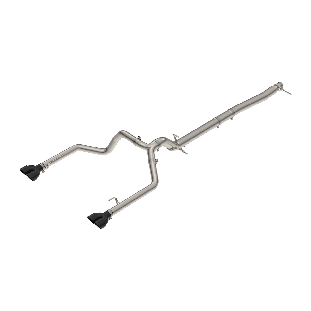 PPE Power Stainless Steel DPF-Back Dual Exit Performance Exhaust Kit - Black Ceramic Coated Tips w/ Raw Tubes (2023 - 2025 GM 3.0L Duramax) 117160020