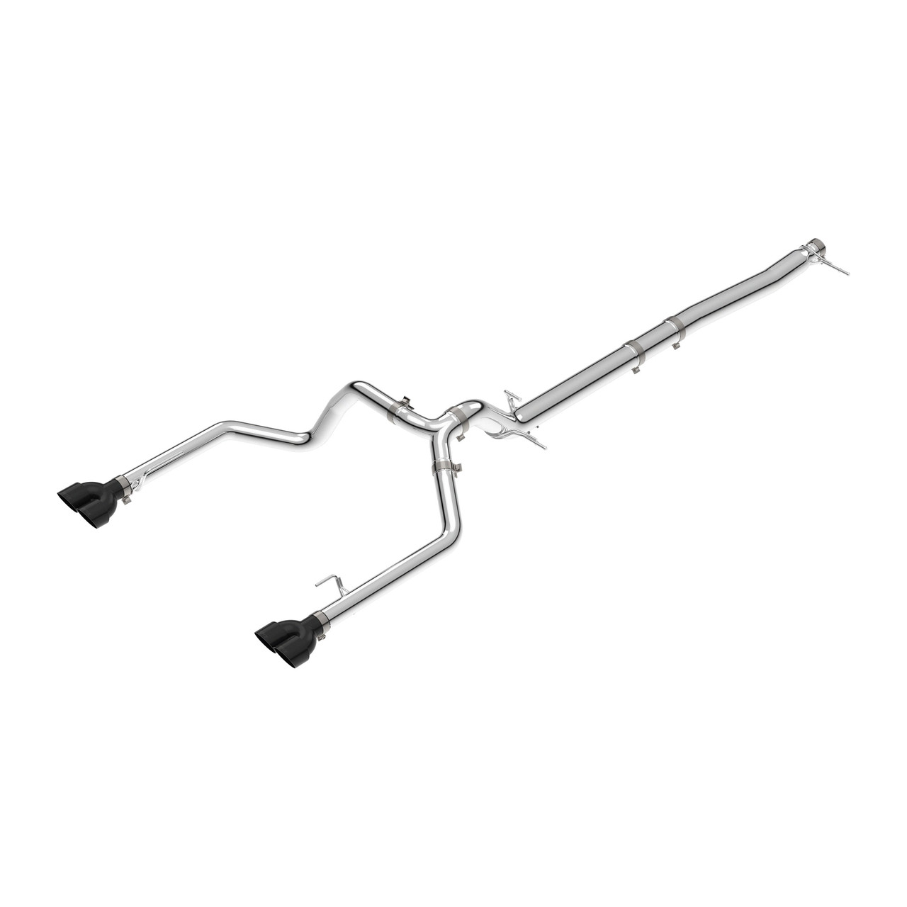 PPE Power Stainless Steel DPF-Back Dual Exit Performance Exhaust Kit - Black Ceramic Coated Tips w/ Polished Tubes (2023 - 2025 GM 3.0L Duramax) 117163020