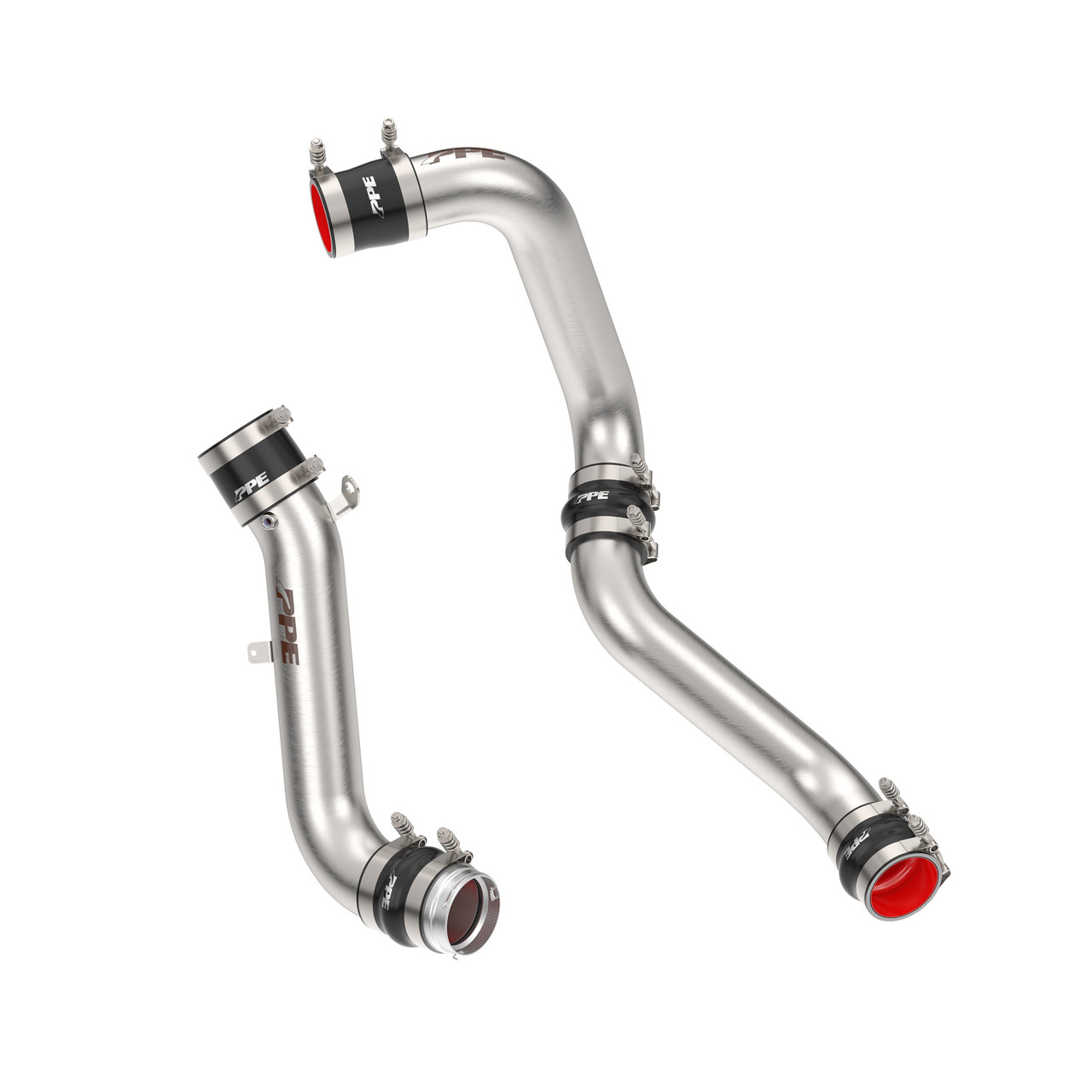 PPE Power Hot and Cold Side Intercooler Charge Pipe Kit Brushed Finish (2017 - 2019 GM 6.6L Duramax) 115026010