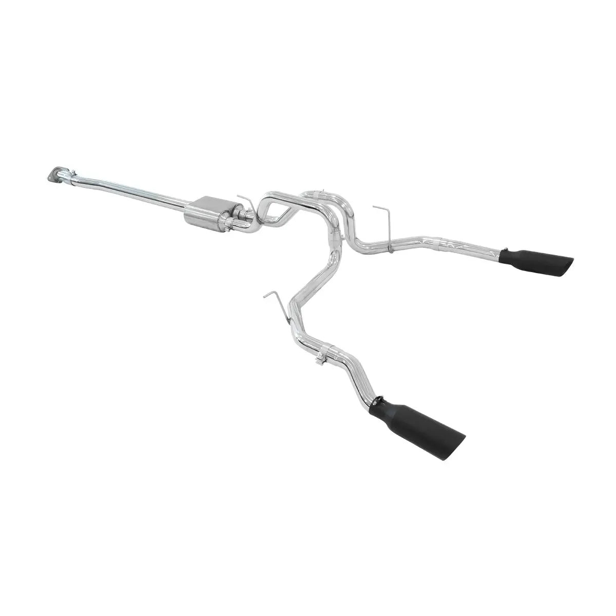 PPE Power Cat-back Exhaust System Dual Exit - Black Ceramic Coated Tips w/ Polished Tubes (2009 - 2014 F-150 4.6L / 2009 - 2014 F-150 5.0L / 2009 - 2014 F-150 5.4L) 317033020