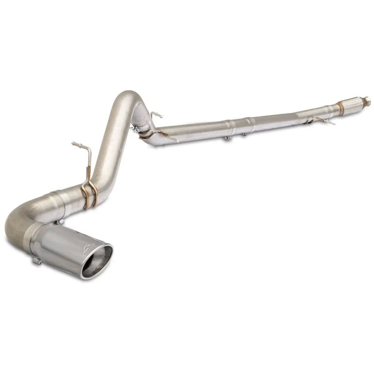 PPE Power Stainless Steel DPF-Back Single Exit Performance Exhaust Kit - Polished Tips w/ Raw Tubes (2020 - 2022 GM 3.0L Duramax) 117050030