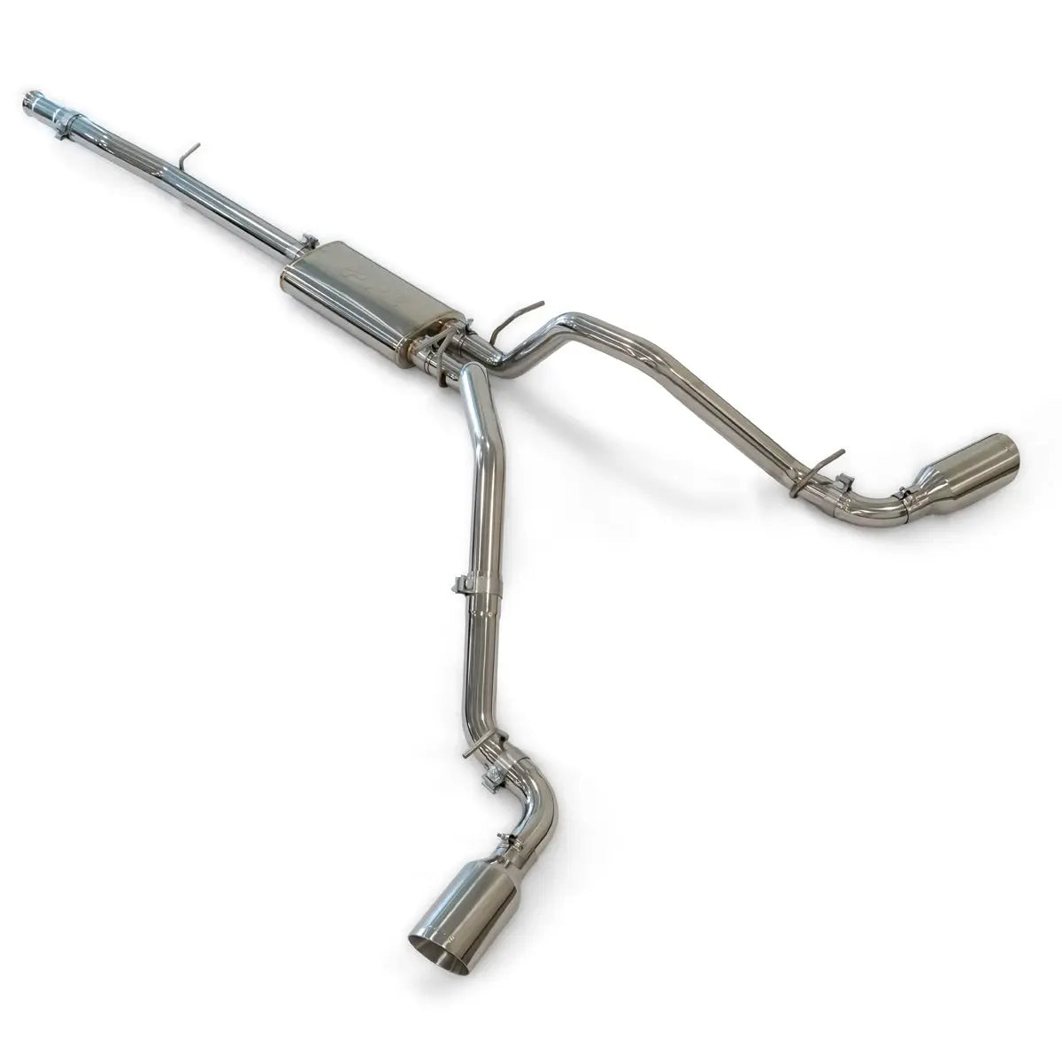PPE Power Cat-Back Exhaust System Dual Exit - Polished Tips w/ Polished Tubes (2014 - 2019 GM 1500 5.3L V8) 117043030