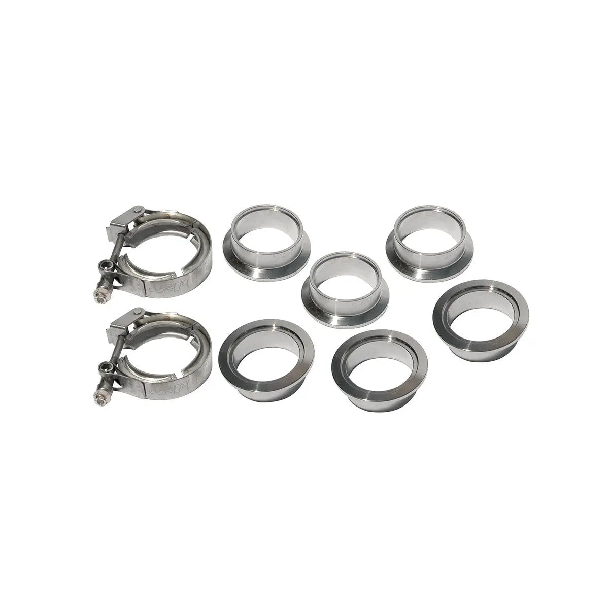 PPE Power 1.75" QR 304 Stainless Steel Clamps Aluminum Flanges - 8 Piece Set (2C 3M 3F) 517217508