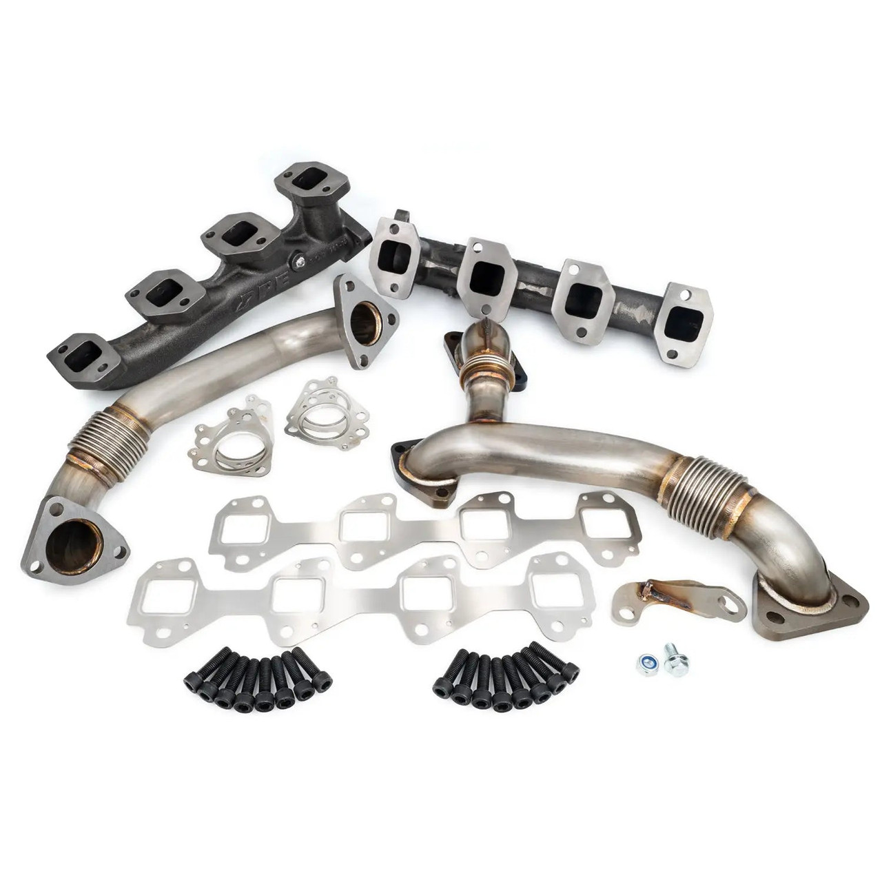PPE Power High-Flow Exhaust Manifold and Up-Pipe Kit Raw Finish (2007.5 - 2010 GM 6.6L Duramax) 116111800