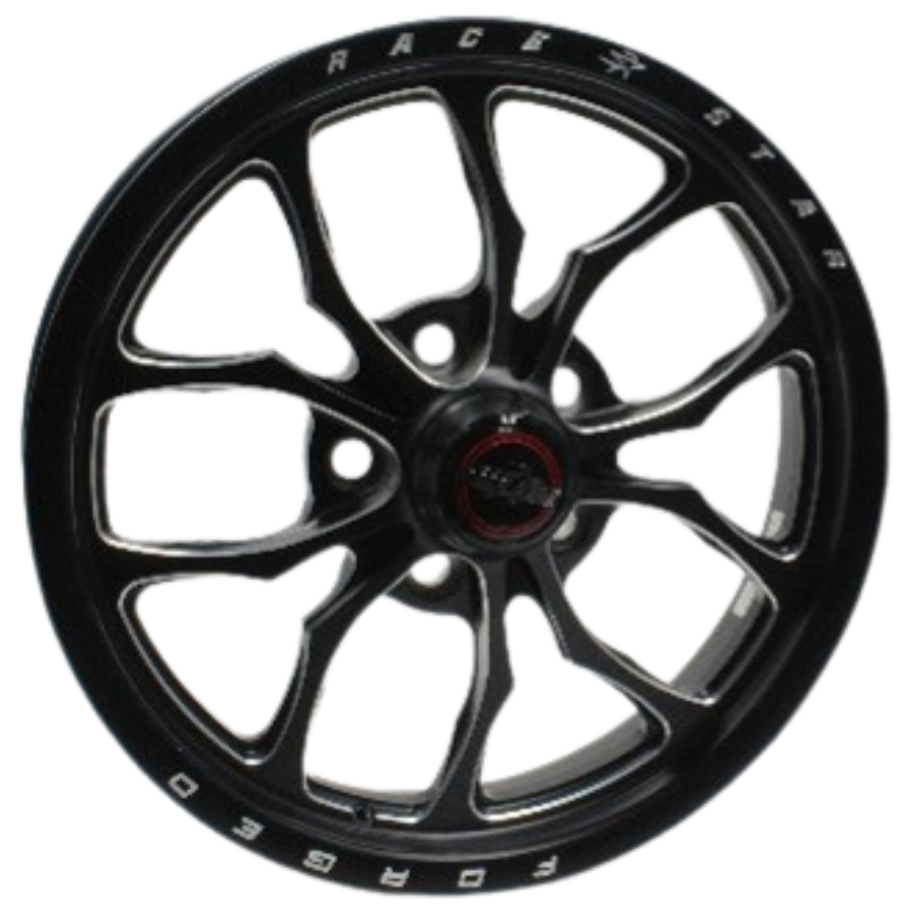Race Star 15x3.50 64 Pro Forged Wicked Lug Mount Wheel 1.75 BS Black Anodized / Machined 64-53545172B