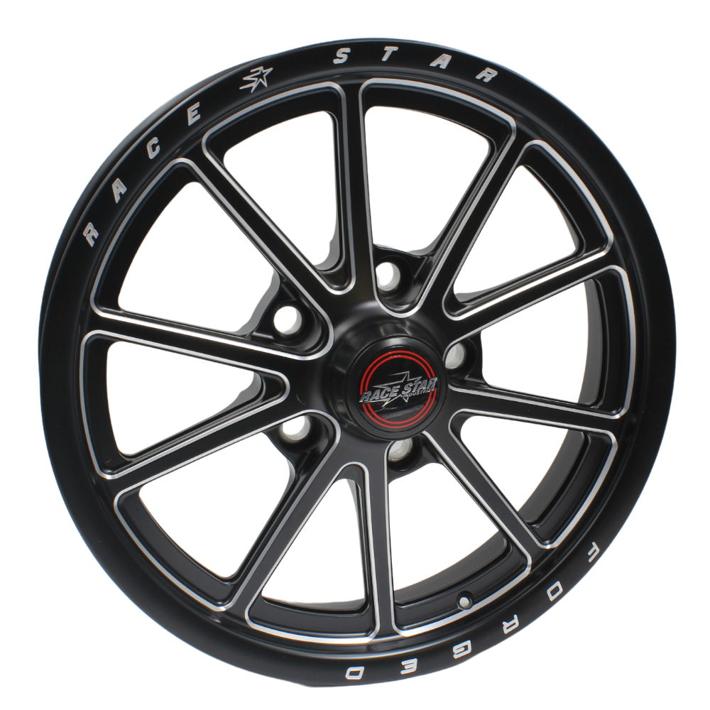 Race Star 65 Pro Forged Stryker 15x3.50 Wheel - 1.75 BS - Black Anodized / Machined (GM - Lug Mount) 65-53547172B