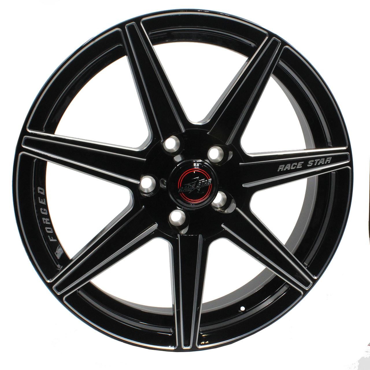 Race Star 72 ValStar 17x4.50 Wheel - 5x4.5 BC 2.00 BS - Black / Machined Accents (Ford) 72-74545202B