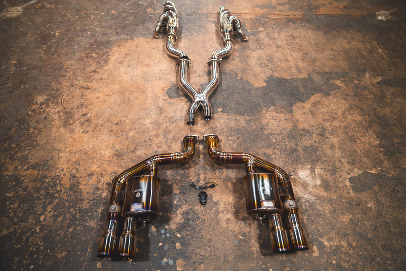 Valvetronic Race F1 Valved Exhaust System - Titanium - 4 Bespoke Tips (2006 - 2012 Ferrari 599 GTB Fiorano) FER.599.VSES.FFH.TI