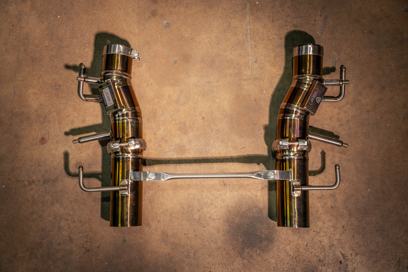 Valvetronic Race F1 Exhaust System - Rear Section Only - Titanium (2021 - 2024 SF90 / SF90 XX Stradale) FER.SF90.F1.TI
