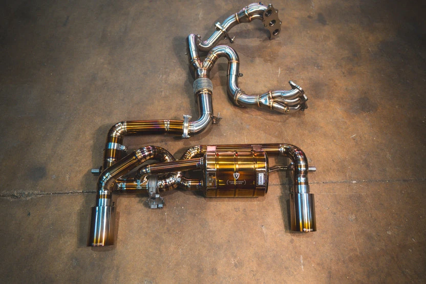 Valvetronic Valved Sport Exhaust System w/ Free Flow Front Section - Titanium (2022 - 2027 Lotus Emira 3.5L Supercharged V6) LOT.EMIR.VSES.FFH.TI