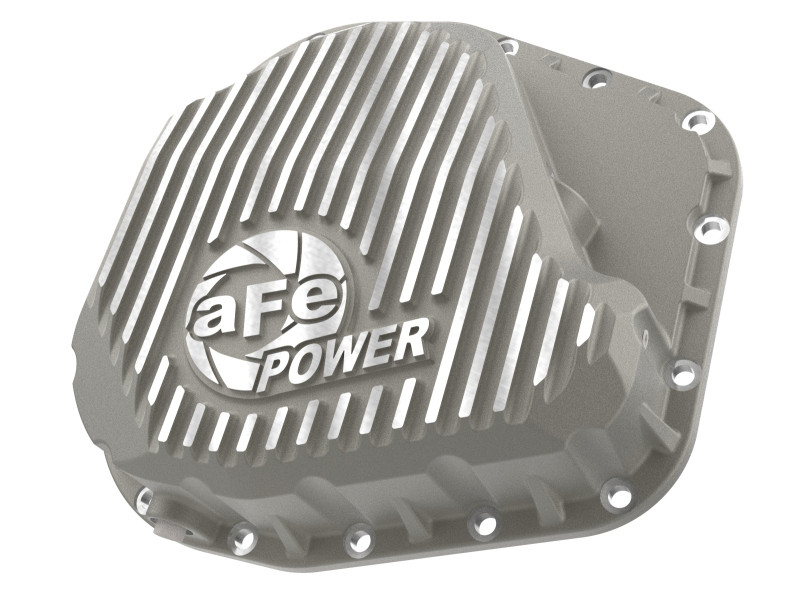 aFe POWER Street Series Rear Differential Cover - Raw w/ Machined Fins (2023 - 2026 F250 / F350 - Sterling 11.6)46-71490A