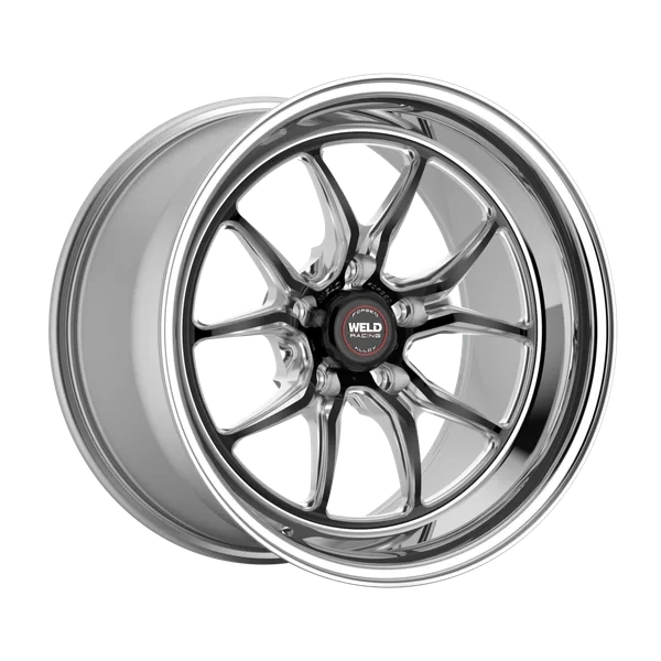Weld S85 RT-S 17x4.5 Wheel - Non Beadlock - 5x4.5 BP 1.7 BS -27 ET - Black Center Polished Shell 85LB7045A17A