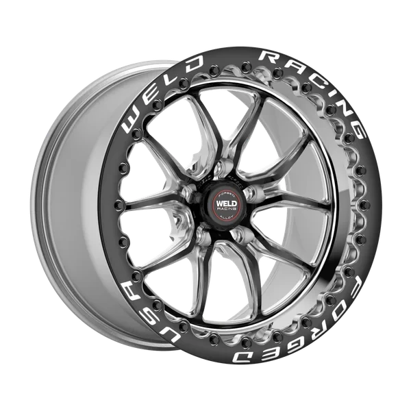 Weld S85 RT-S 17x11 Wheel - Single Beadlock - 5x115 BP 6.2 BS +5 ET - Black Center Polished Shell 85HB7110W62F