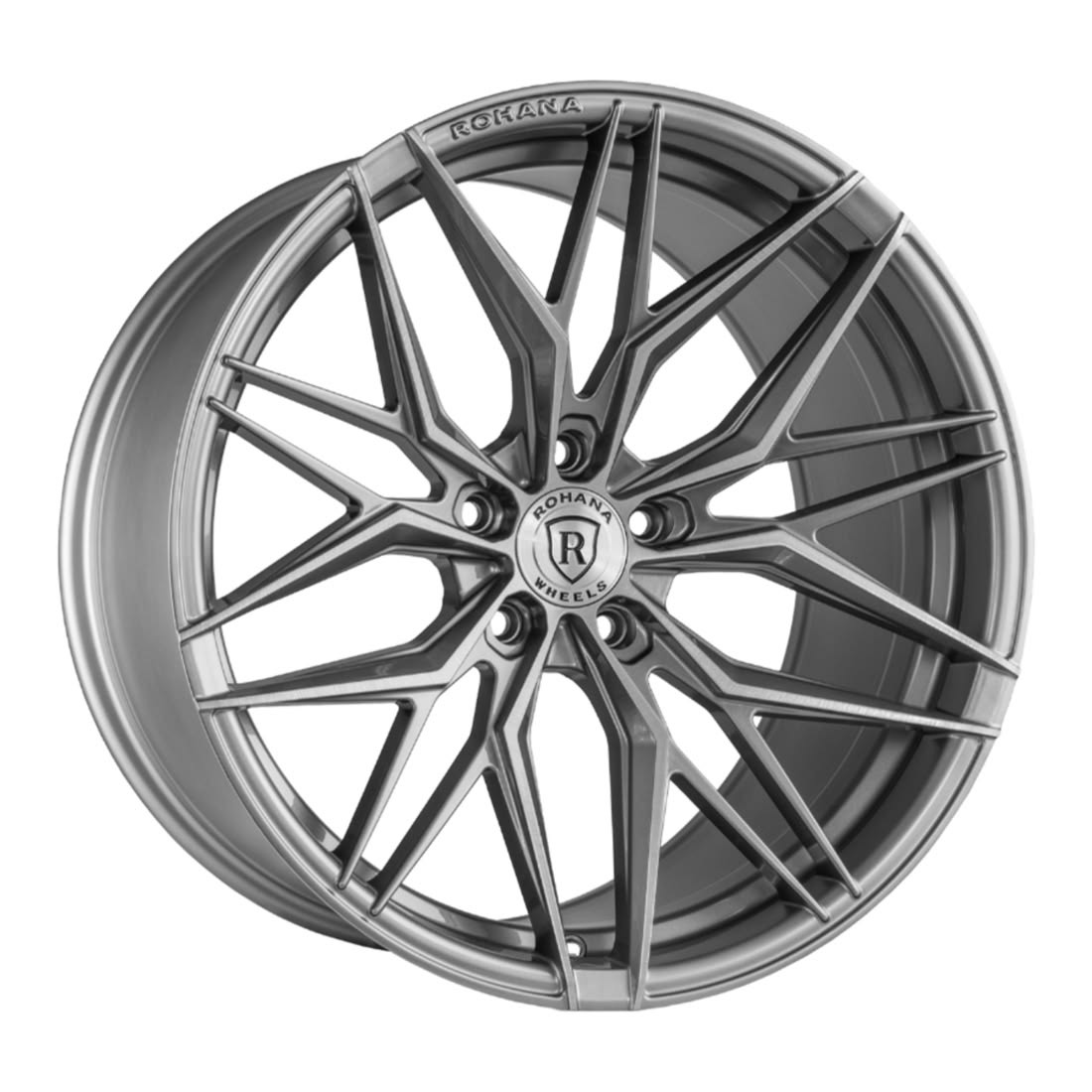 Rohana 20x10 RFX17 Wheel - 5x120 BP 25 ET - Brushed Titanium RFX1720105120BT25