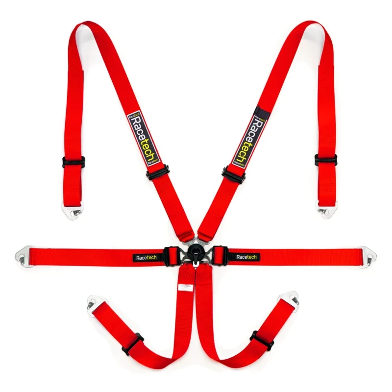 Racetech Pro International 6-Point Lightweight GT Harness - Aluminum Adjusters RTPRINTLWGT
