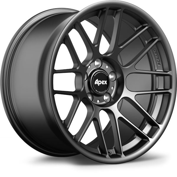 Apex ARC-8RT 18x10.5 forged BMW wheel in Satin Black with 5x120 bolt pattern