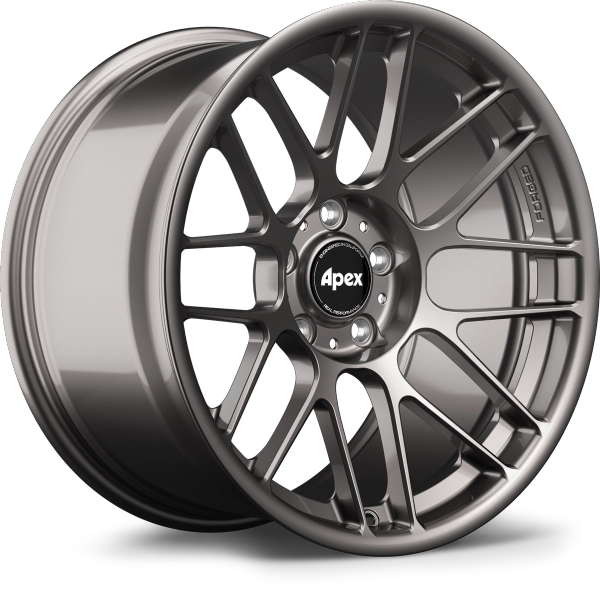 Apex ARC-8RT 18x10 forged BMW wheel in Anthracite with 5x120 bolt pattern
