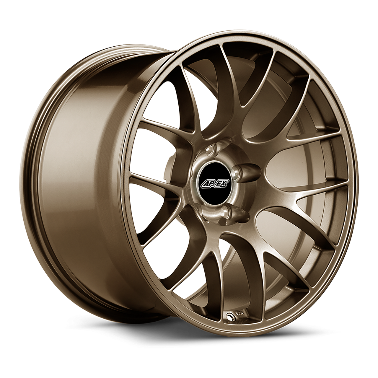Apex EC-7 18x10 ET25 Satin Bronze flow-formed BMW wheel with 5x120 bolt pattern