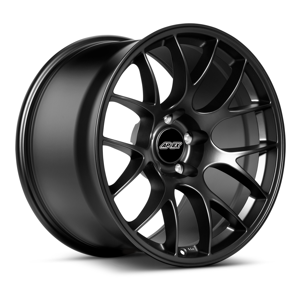 Apex EC-7 18x10 ET25 Satin Black flow-formed BMW wheel with 5x120 bolt pattern