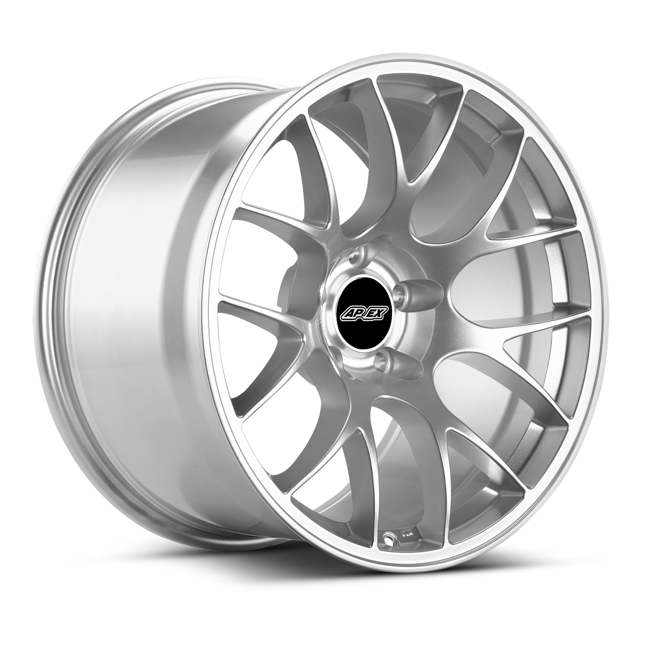 Apex EC-7 18x10 Race Silver flow-formed wheel for BMW with 5x120 bolt pattern and ET33 offset