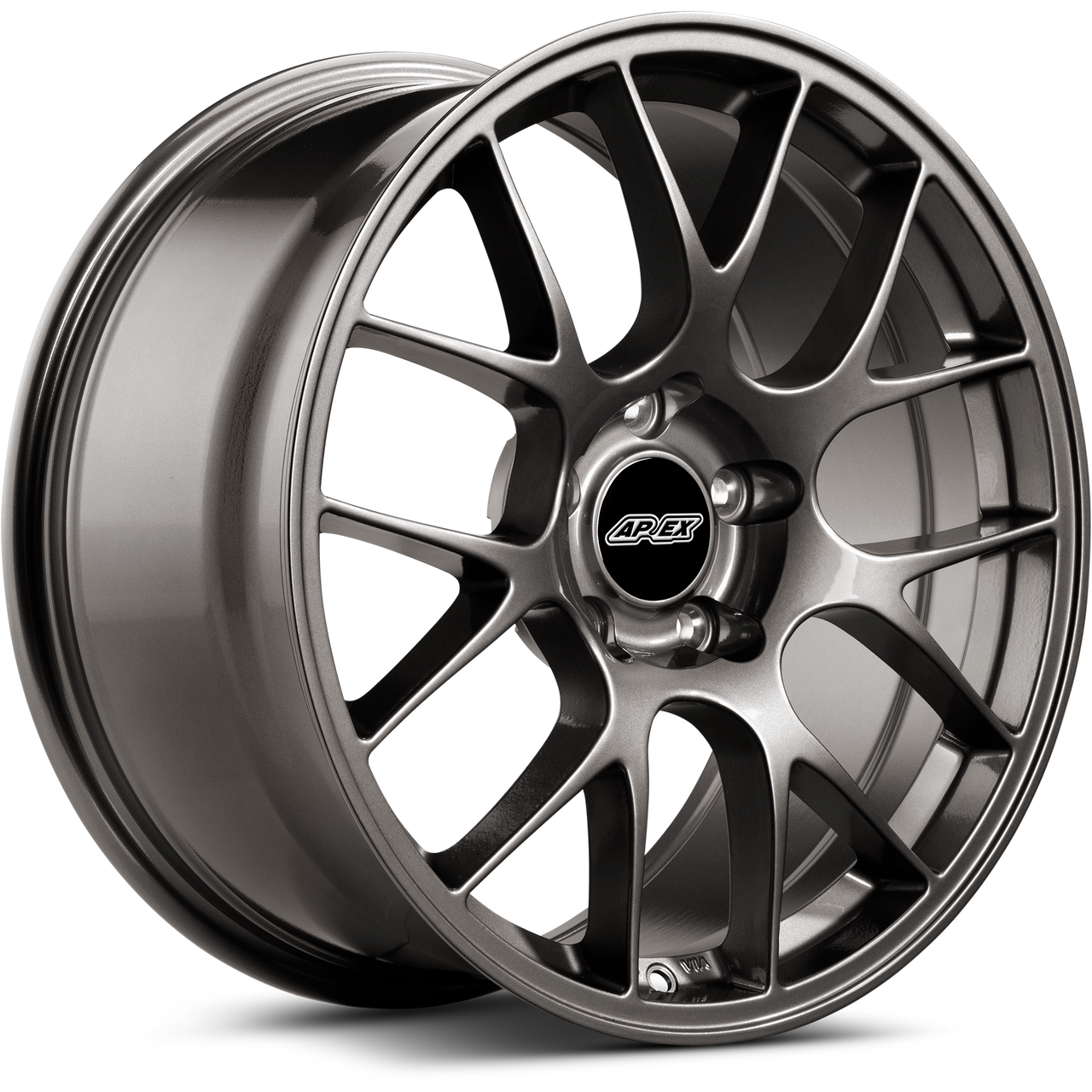 Apex EC-7 18x10 Anthracite flow-formed wheel for Chevy Corvette with 5x120.65 bolt pattern and ET58 offset